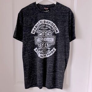 Harley-Davidson Men's Charcoal Gray Tee size L preowned